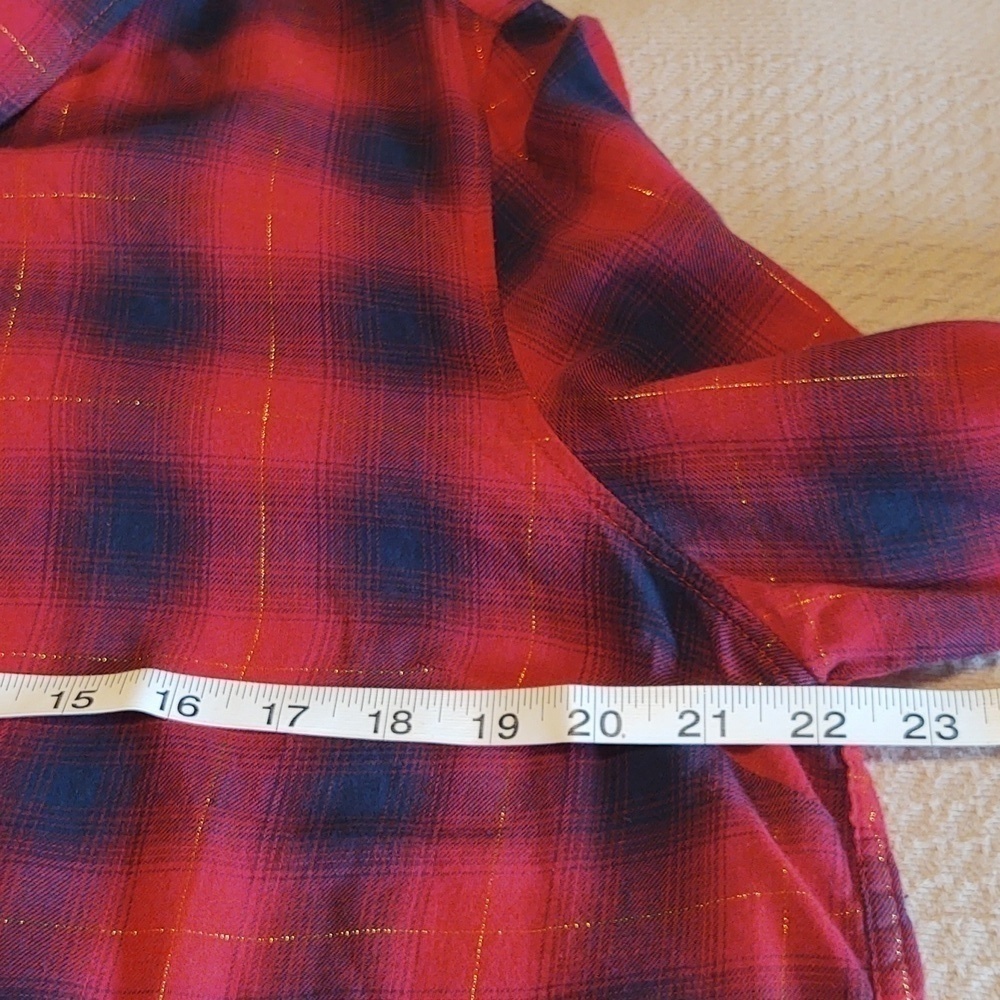 Tommy Hilfiger Women's Long Sleeve Button Up Plaid Shirt - Picture 10 of 14
